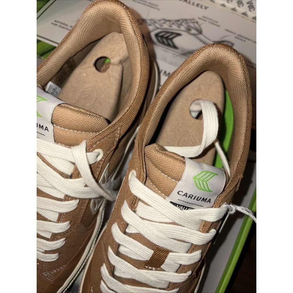 NIB Cariuma Vallely Men's 9 Women's 10.5 Camel Logo Sneaker Vegan Skate Lace Up - Picture 4 of 12